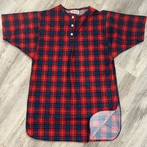 Plaid Women’s Flannel Nightgown Pajamas Sleepshirt